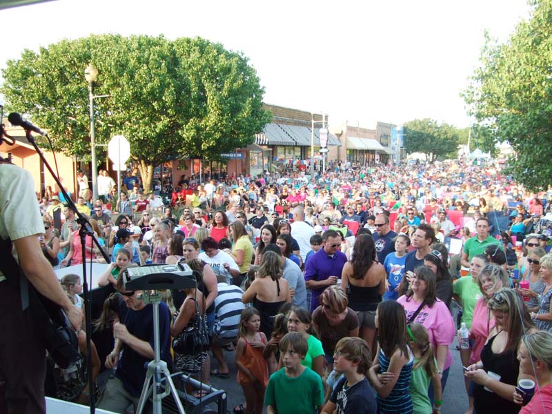 Photo of audience watching band perform